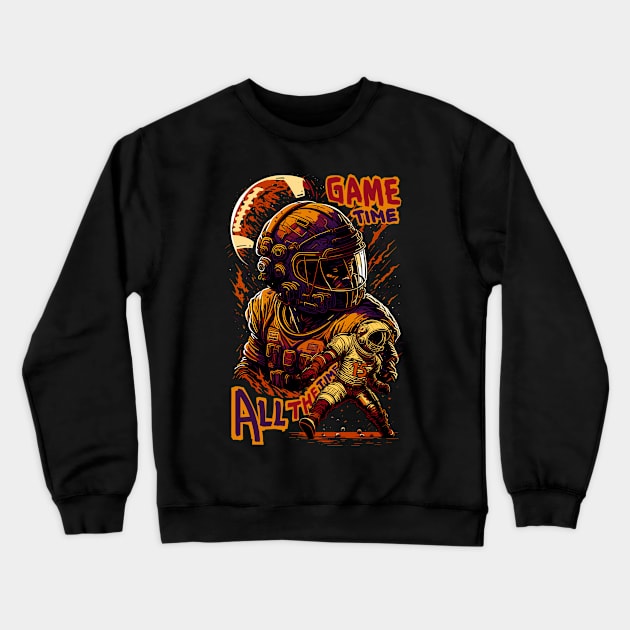 Game Time, All the Time Crewneck Sweatshirt by BAJAJU